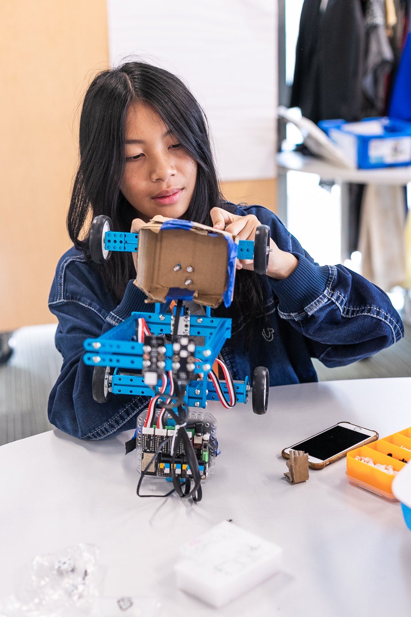 Greater Than Tech students participating in a hands-on STEM program